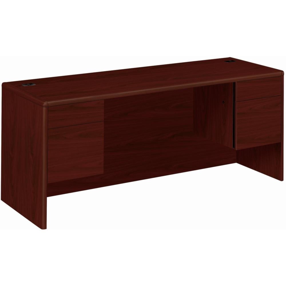 Hon 10700 H10743 Pedestal Credenza 72 X 24 X 295 4 X Box File Drawers Double Pedestal Waterfall Edge Finish Mahog