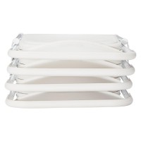 Nps 800 Series Premium Lightweight Plastic Folding Chair, Bright White (Pack Of 4)