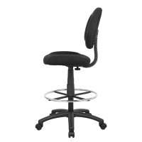 Boss Office Products Ergonomic Works Drafting Chair Without Arms In Black