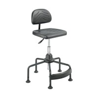 Safco Taskmaster Economahogany Industrial Chair, Black (Case Of 2)