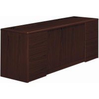 HON 10700 H10742 Pedestal Credenza 72 x 24 x 295 4 x File Drawers Double Pedestal Waterfall Edge Finish Mahogany