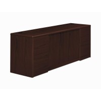 HON 10700 H10742 Pedestal Credenza 72 x 24 x 295 4 x File Drawers Double Pedestal Waterfall Edge Finish Mahogany