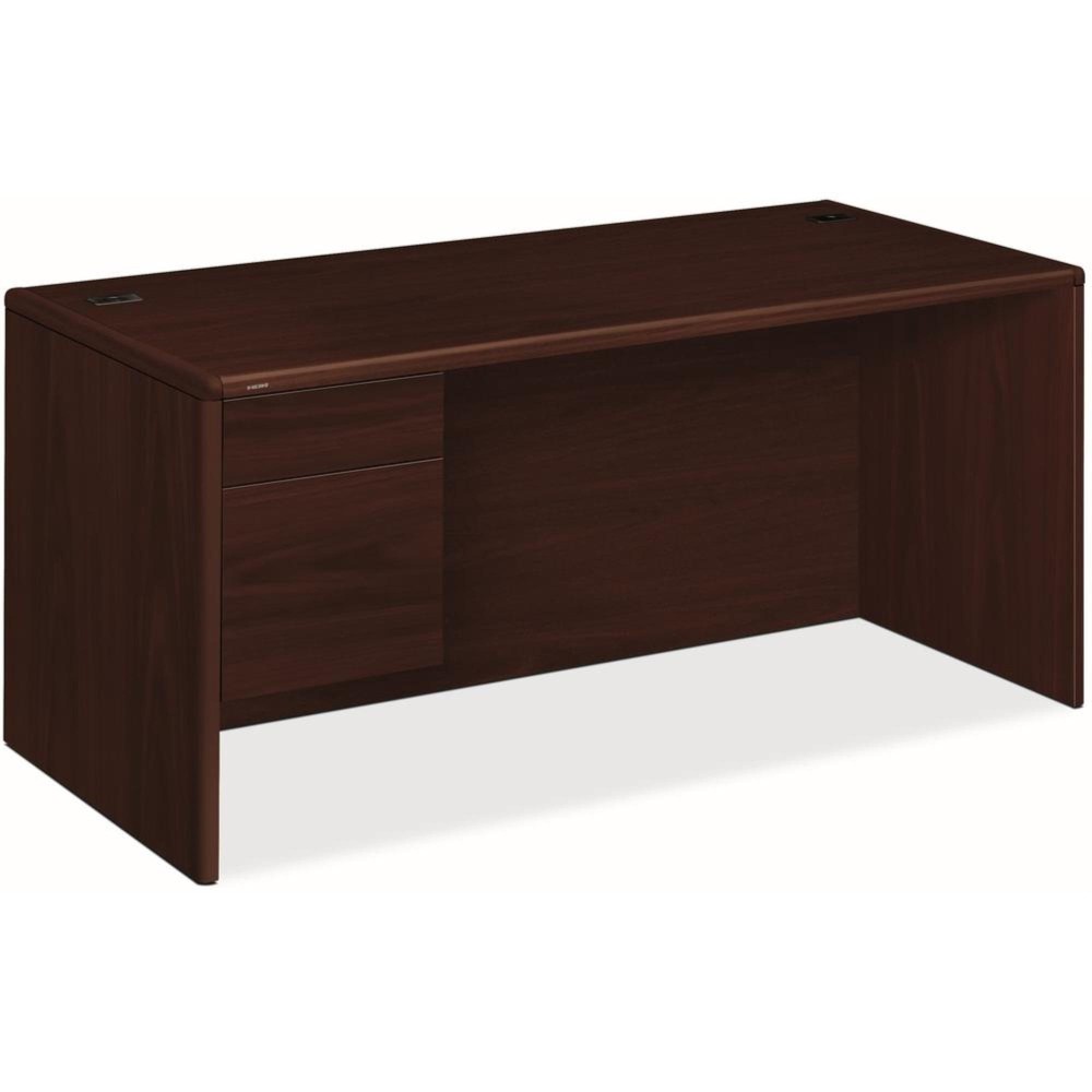 Hon 10700 H10784L Pedestal Desk 66 X 30 X 295 2 X Box File Drawersleft Side Waterfall Edge