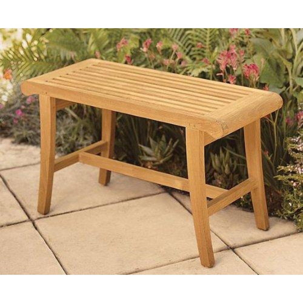 Wholesaleteak New Grade A Teak Wood Luxurious Outdoor Garden Bath Stool/Occasional Bench #Whbhoc