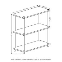 Furinno Turnntube 3Tier Compact Multipurpose Shelf Display Rack Dark Cherry