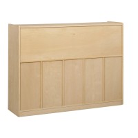 Ecr4Kids Multi-Section Mobile Storage Cabinet, Classroom Furniture, Natural