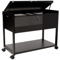Safco Mobile File Cart, Fits Letter And Legal-Size Hanging Folders, Includes A Locking Lid & 2 Keys