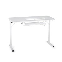 Arrow 601 Gidget I Sew-Much-More Folding Sewing, Cutting, Quilting, And Craft Table, Portable With Lift, White Finish