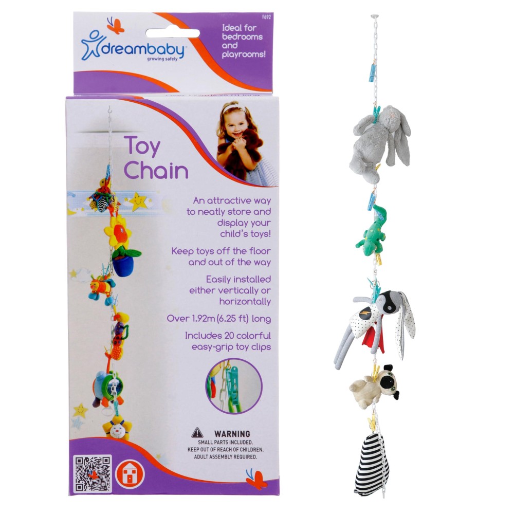 Dreambaby Toy Chain Organizer With Clips - Baby Plush Holder - Model L692