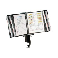 Aidata FDS011L Desk Clamp Reference Organizer Black Clear and Efficient Organization and Presentation of Reference Materials