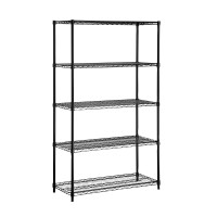 Honeycando Shf01440 5Tier Black Storage Shelves 800 Lbs