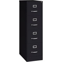 25 Deep Commercial 4 Drawer Letter Size High Side Vertical File Cabinet Color: Black