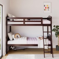 Storkcraft Long Horn Twinovertwin Bunk Bed Espresso Greenguard Gold Certified Converts To 2 Individual Twin Beds Wood Sl