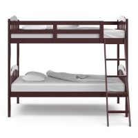 Storkcraft Long Horn Twinovertwin Bunk Bed Espresso Greenguard Gold Certified Converts To 2 Individual Twin Beds Wood Sl