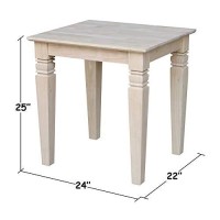 International Concepts Java End Table, Unfinished