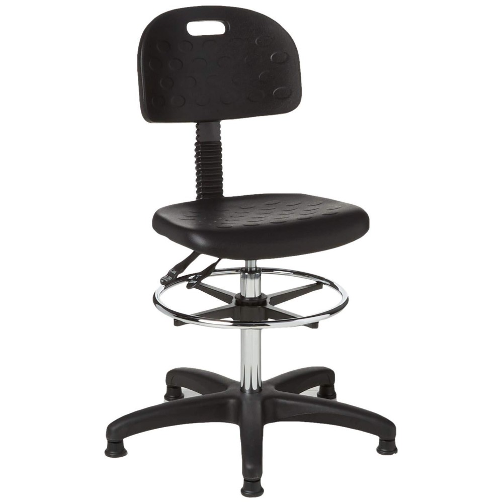 Safco Products 6912 Soft Tough Extended Height Deluxe Workbench Chair, Black