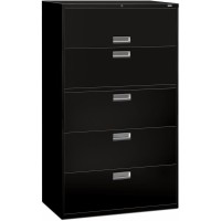 Hon Brigade 600 H695 Lateral File 42 X 18 X 64 5 Drawers Finish Black