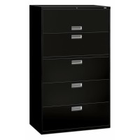 Hon Brigade 600 H695 Lateral File 42 X 18 X 64 5 Drawers Finish Black