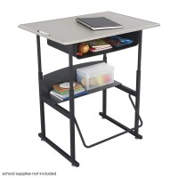 Safco Alphabetter Stand-Up Student Desk With Book Box, Features A 36