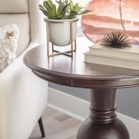 Powell 809-350 Espresso Round Accent Table 26