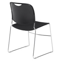 Nps 8500 Series Ultra-Compact Plastic Stack Chair, Black