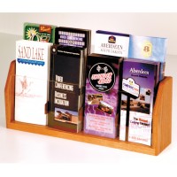 Wooden Mallet Countertop 8 Pocket Brochure Display Medium Oak