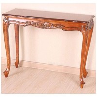 International Caravan Furniture Piece Carved Wood Console Table, Antique