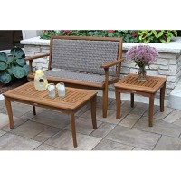 Outdoor Interiors 390070 Eucalyptus Coffee Table