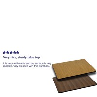 30'' X 60'' Rectangular Table Top With Natural Or Walnut Reversible Laminate Top