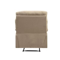 Acme Arcadia Upholstered Motion Recliner In Beige Microfiber