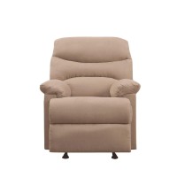 Acme Arcadia Upholstered Motion Recliner In Beige Microfiber