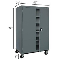 Sandusky Lee Ta4R462472-02 Transport Series Mobile Storage Cabinet, Charcoal