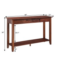 Convenience Concepts American Heritage 1 Drawer Console Table With Shelf Espresso