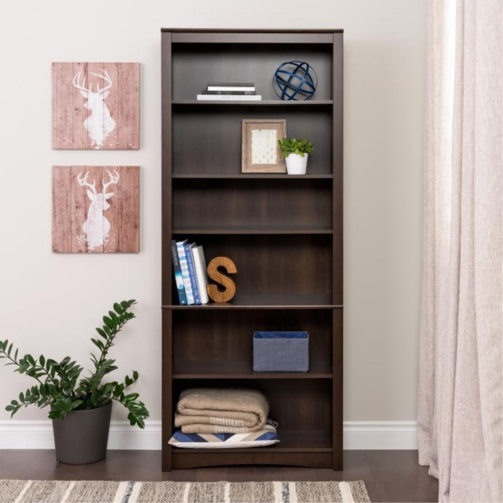 6Shelf Bookcase Espresso