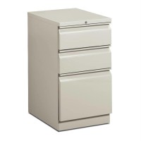 Hon Brigade Mobile Pedestal 2 Box 1 File Drawers Full Radius Pull 15W X 1978D X 28H Light Gray Finish