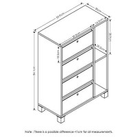 Furinno Multipurpose Storage Cabinet W/4 Bin Drawers, Steam Beech/Black