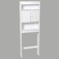 Zenna Home Cottage Over-The-Toilet Bathroom, 3 Shelf Spacesaver, White