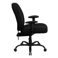 Flash Furniture Hercules Series Big & Tall 400 Lb. Rated Black Fabric Executive Ergonomic Office Chair With Adjustable Back And Arms