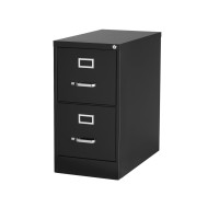 Hirsh Industries Vertical Letter File Cabinet, 2 Letter-Size File Drawers, Black, 15 X 22 X 2837