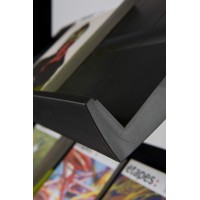 Paperflow Single Sided Mobile Literature Display, 5 Shelves, 33.67X15.17X66 Inches, Black (255N.01)