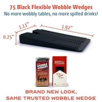 Wobble Wedges Flexible Plastic Shims, 75 Pack - Multi-Purpose Shim Wedges For Home Improvement And Work - Plastic Wedge, Table Shims, Toilet Shims, And Furniture Levelers - Black Wedges, Leveling Feet