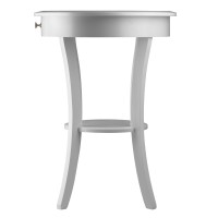 Winsome Wood Sasha Accent Table, White, 20 Inches