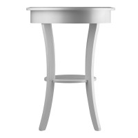 Winsome Wood Sasha Accent Table, White, 20 Inches