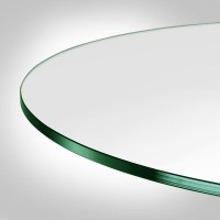 Dulles Glass 34 Round Glass Table Top Tempered 14 Thick Flat Polished Glass