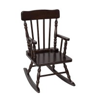 Gift Mark Childs Rocking Chairs - Classic Hand-Made Wooden Rockers For Boys And Girls - Vintage Style Colonial Kid'S Seats - Childrens Furniture Rocker (Black)