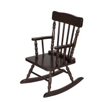 Gift Mark Childs Rocking Chairs - Classic Hand-Made Wooden Rockers For Boys And Girls - Vintage Style Colonial Kid'S Seats - Childrens Furniture Rocker (Black)