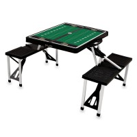 Picnic Time Picnic Portable Folding Table With Seats Outdoor Furniture, One Size, Black