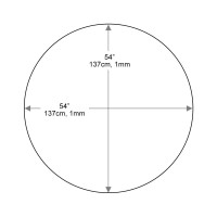 Dulles Glass 54 Round Glass Table Top Tempered 14 Thick Flat Polished Glass