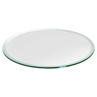 Dulles Glass 60 Round Glass Table Top Tempered 14 Thick Beveled Glass