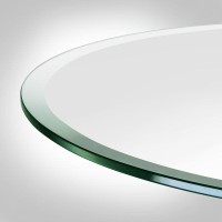 Dulles Glass 60 Round Glass Table Top Tempered 14 Thick Beveled Glass